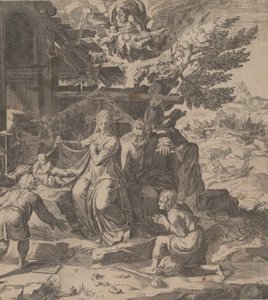 The Adoration of the Shepherds by Cornelis Cort