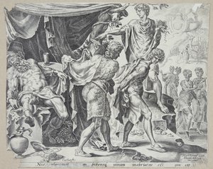 The Mocking of Noah by Cornelis Cort