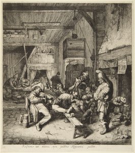 Seated Violin Player by Cornelis Dusart
