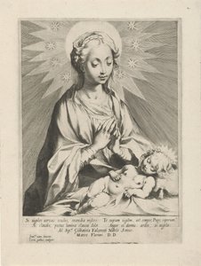 Mary Adoring the Christ Child by Cornelis Galle (I)