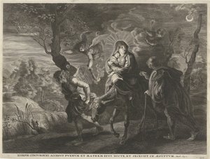 Flight into Egypt by Cornelis Galle (I)