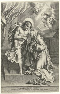 Christ and Saint Catherine of Siena by Cornelis Galle (II)