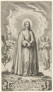 Christ with Two Angels by Cornelis Galle (II)