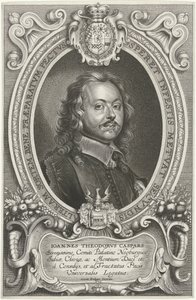 Portrait of Johann Theodor Caspars (Celeberrimi ad pacificandum Christiani nominis orbem legati Monasterium et Osnabrugas) by Cornelis Galle (II)