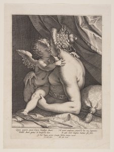 Venus and Cupid by Cornelis Galle I