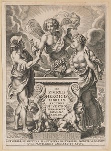 Title Page for Silvester Pietrasanta, De Symbolis Heroicis by Cornelis Galle I after Sir Peter Paul Rubens