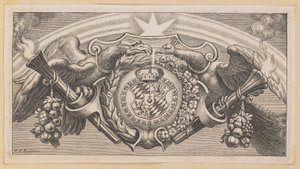 Vignette for Title Page of Balthasar Cordier, Catena Patrum Graecorum in Sanctum Ioannem by Cornelis Galle I after Sir Peter Paul Rubens