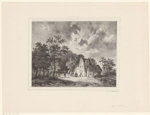 House in Landscape by Cornelis Gerrit Verburgh