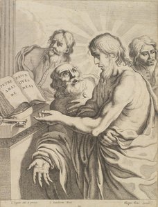 Christ Presents Peter with the Keys by Cornelis I Danckerts