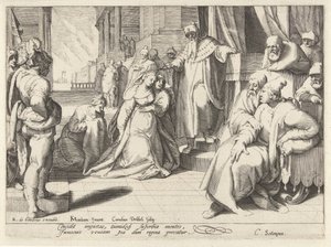Esther before Ahasuerus by Cornelis Jacobsz. Drebbel
