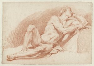 Seated, Leaning Male Nude