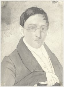 Portrait of a Gentleman with Glasses by Cornelis Kruseman