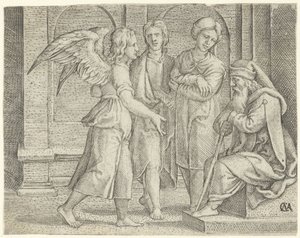 Tobias and the Angel with Tobit and Anna (History of Tobias)