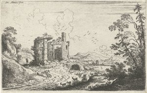 Landscape with a Goat Herder by Cornelis Matthieu