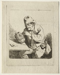Peasant Lighting His Pipe