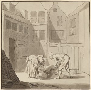 Hog Slaughterers by Cornelis Ploos van Amstel