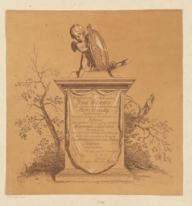 Standing Putto on a Monument Dedicated to Jonas Witsen by Cornelis Ploos van Amstel