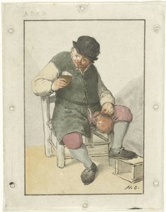 Seated Farmer with Jug