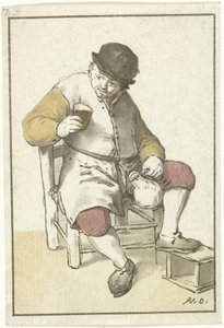Seated Farmer with Jug
