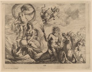 Neptune with Two Horses on the Sea by Cornelis Schut I