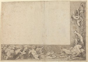 River God with Putti by Cornelis Schut I