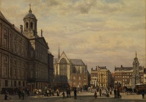 The Dam in Summer by Cornelis Springer