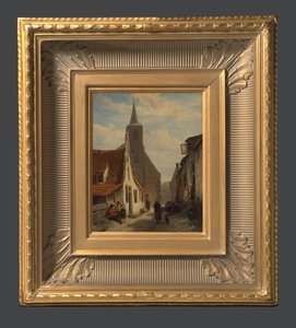 Church in Zandvoort by Cornelis Springer