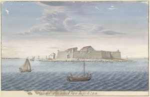 The Fort Hammenhiel on Ceylon by Cornelis Steiger