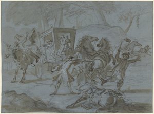 Robbery of a Coach by Cornelis Troost