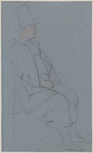 Seated Quaker, Profile to the Right by Cornelis Troost