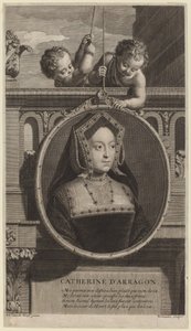 Catherine of Aragon by Cornelis Vermeulen after Adriaen van der Werff