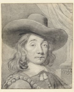 Self-portrait with a Hat by Cornelis Visscher (II)