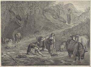 Washerwomen and a Shepherd by the Waterside