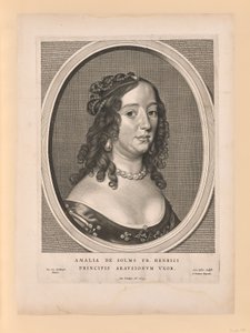 Amalia van Solms, wife of Frederick Henry, from Nine Portraits by Cornelis Visscher