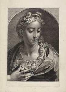 Athena, from Cabinet Reynst; Engravings of various images painted by famous artists