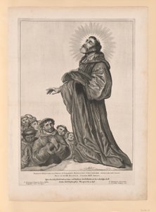 Saint Egbert the Abbot, from Saints of the North and South Netherlands by Cornelis Visscher