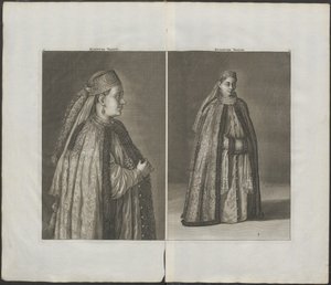Russian woman From: Reizen over Moskovië, 1711 by Cornelis de Bruijn