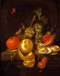 Still Life with Fruit and Oysters by Cornelis de Heem