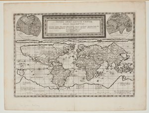 Totius Orbis Cogniti Universalis Descriptio, Antwerp by Cornelis de Jode