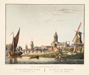 View of Amsterdam No.14. The Haarlemmer Gate seen from outside, 1825 by Cornelis de Kruyff