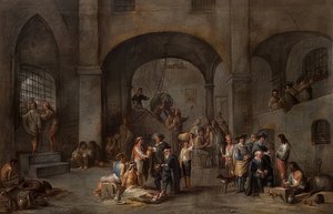 Visiting the Prisoners (From a Cycle with the Seven Works of Mercy) by Cornelis de Wael