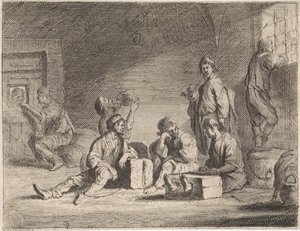 Prisoners in Dungeon (Genre Scenes) by Cornelis de Wael