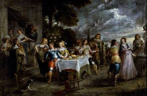 History of the Prodigal Son: Dissipation by Cornelis de Wael
