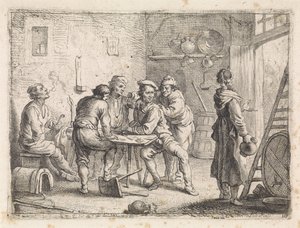 Woman Leaves an Inn by Cornelis de Wael
