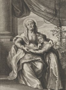 The Education of the Virgin, with Saint Anne Seated on a Bench Looking Upwards