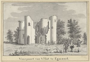 Ruins of the Castle at Egmond by Cornelis van Noorde (attributed to)
