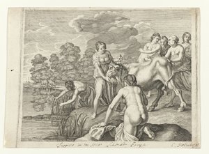 Jupiter Abducts Europa by Cornelis van Poelenburch (possibly)