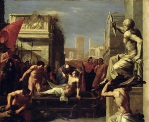 The Martyrdom of St. Lawrence by Cornelis van Poelenburgh or Poelenburch