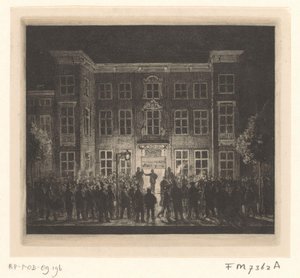 Funeral of the Delft Academy, June 30, 1864 by Cornelis van der Griendt