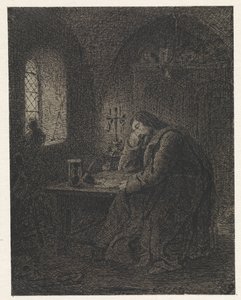 Scholar in Study Room by Cornelis van der Griendt